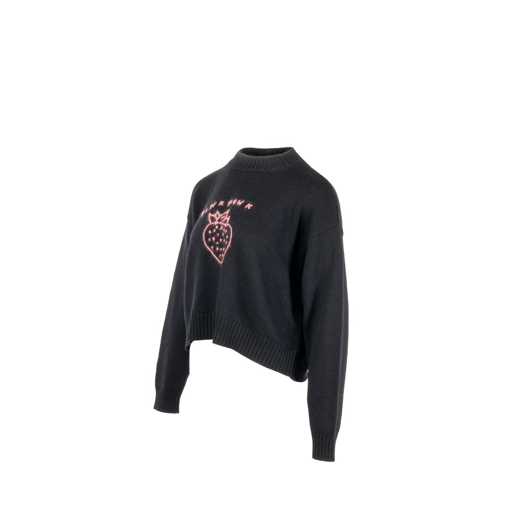 miu-miu-size-42-pink-punk-knit-sweater-virgin-wool-black-pink