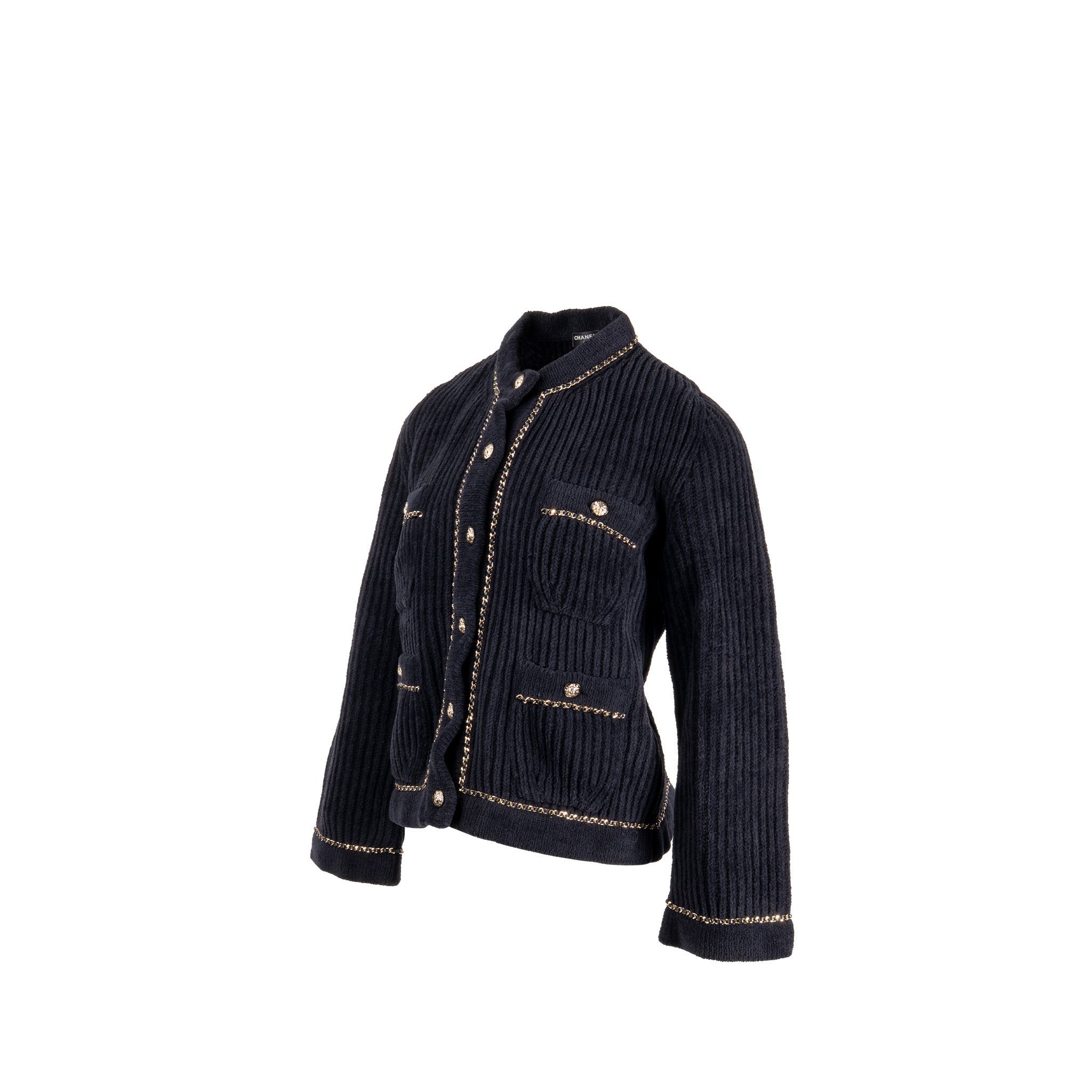 chanel-size-34-lion-button-and-leather-woven-chain-detailed-jacket-polyamide-black