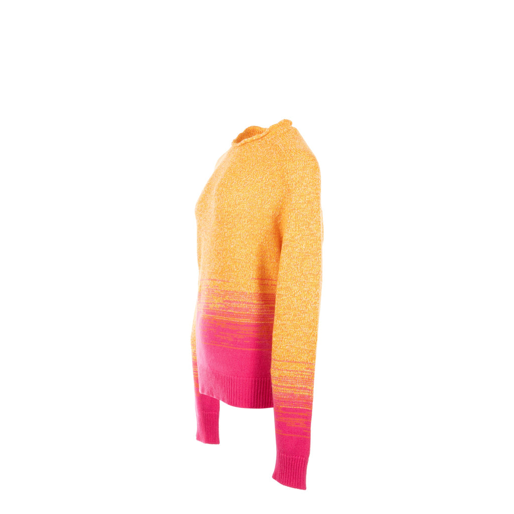 hermes-size-m-mouline-ombre-long-sleeve-crewneck-sweater-cashmere-orange-pink