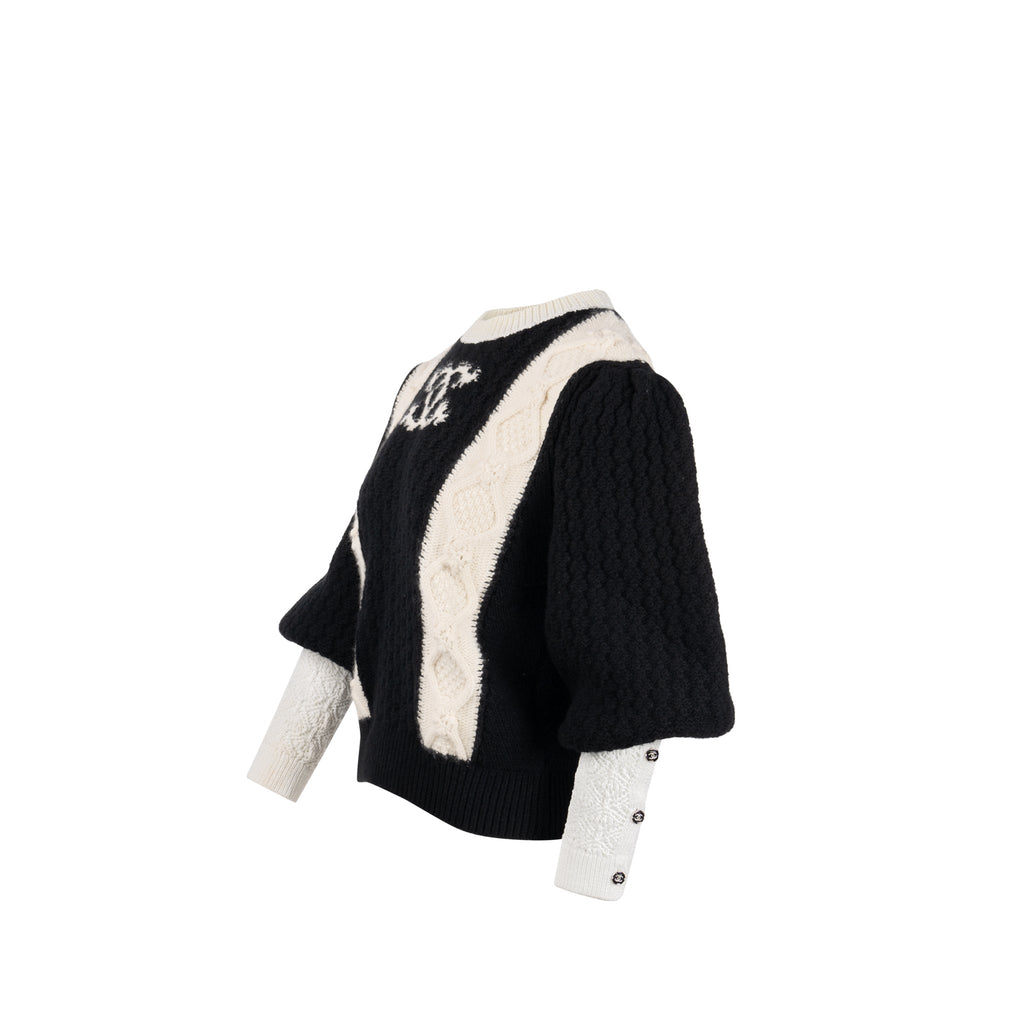 chanel-size-38-cc-logo-sweater-wool-cashmere-cotton-white-black-shw