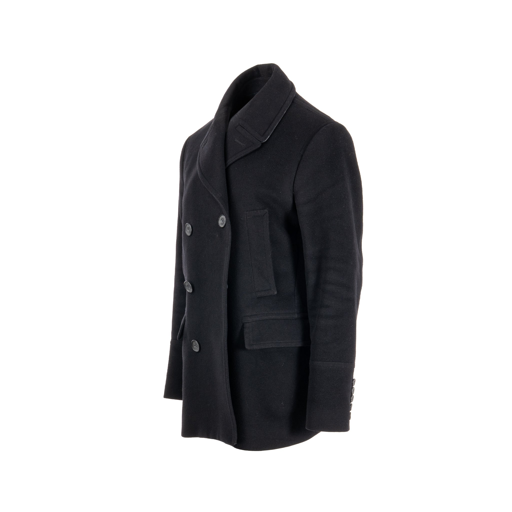 burberry-size-50-double-breast-coat-jacket-wool-black