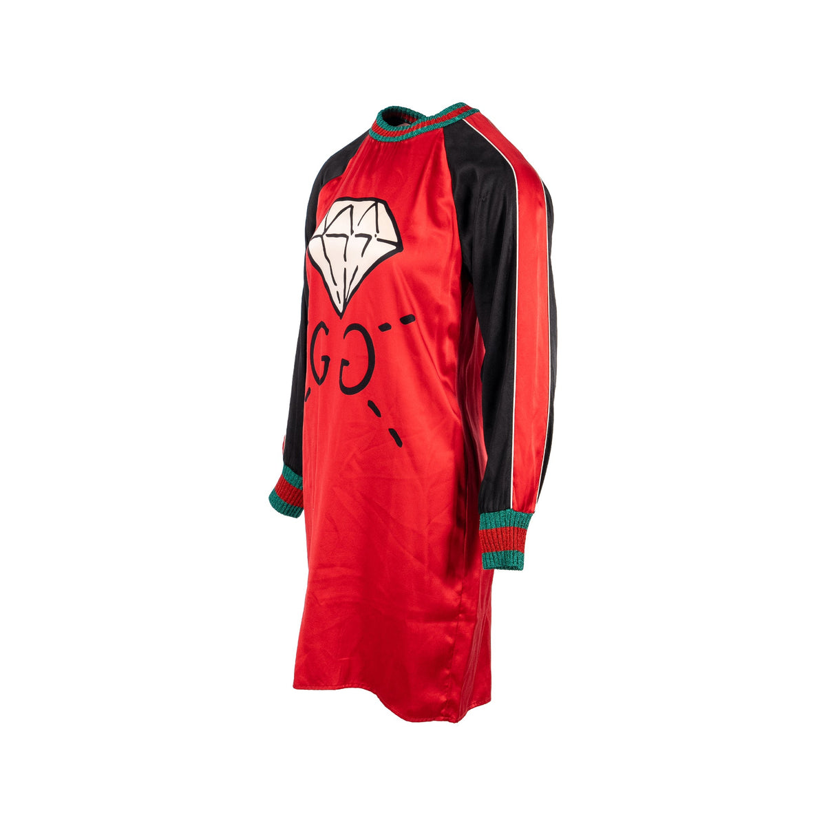 gucci-size-s-ghost-diamond-dress-silk-black-red-white