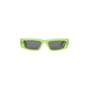Gentle Monster Silver Clouds Rectangular Sunglasses — Green