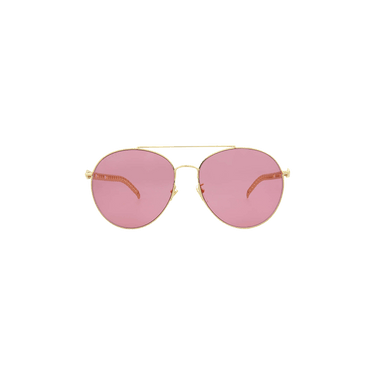 Gucci Round Frame Sunglasses — Gold – Red GG0725S 30008880 003