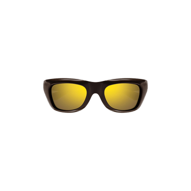 Bottega Veneta Rectangular Frame Sunglasses — Brown