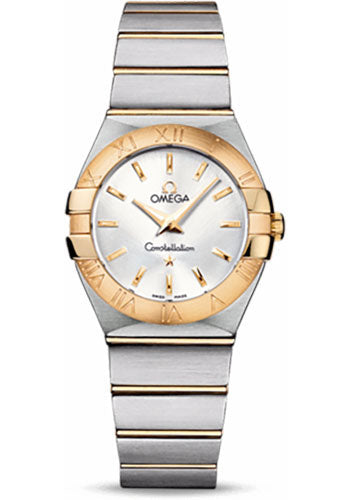 omega-ladies-constellation-quartz-watch-27-mm-brushed-steel-and-yellow-gold-case-silver-dial-123-20-27-60-02-002