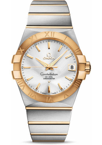 omega-gents-constellation-chronometer-watch-38-mm-brushed-steel-and-yellow-gold-case-silver-dial-123-20-38-21-02-002