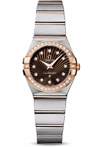 omega-ladies-constellation-quartz-watch-24-mm-brushed-steel-and-red-gold-case-diamond-bezel-brown-diamond-dial-123-25-24-60-63-001