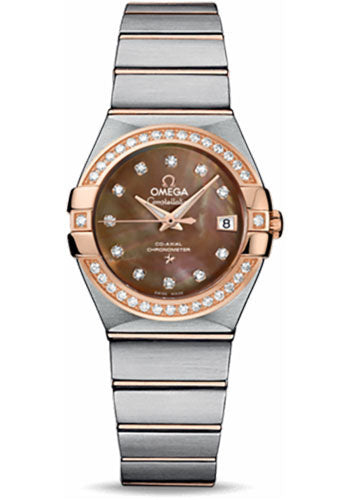 omega-ladies-constellation-chronometer-watch-27-mm-brushed-steel-and-red-gold-case-diamond-bezel-dark-mother-of-pearl-diamond-dial-123-25-27-20-57-001