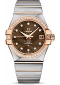 omega-gents-constellation-chronometer-watch-35-mm-brushed-steel-and-red-gold-case-diamond-bezel-brown-diamond-dial-123-25-35-20-63-001