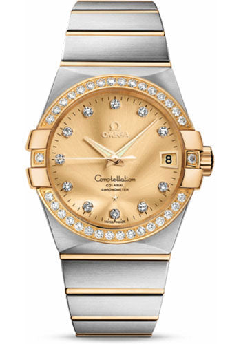 omega-gents-constellation-chronometer-watch-38-mm-brushed-steel-and-yellow-gold-case-diamond-bezel-champagne-diamond-dial-123-25-38-21-58-001
