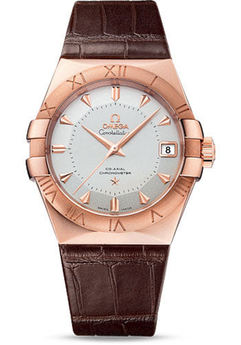 omega-constellation-co-axial-segna-gold-limited-edition-of-1952-watch-38-mm-polished-sedna-gold-case-brushed-sedna-gold-bezel-silver-dial-brown-leather-strap-123-53-38-21-02-001