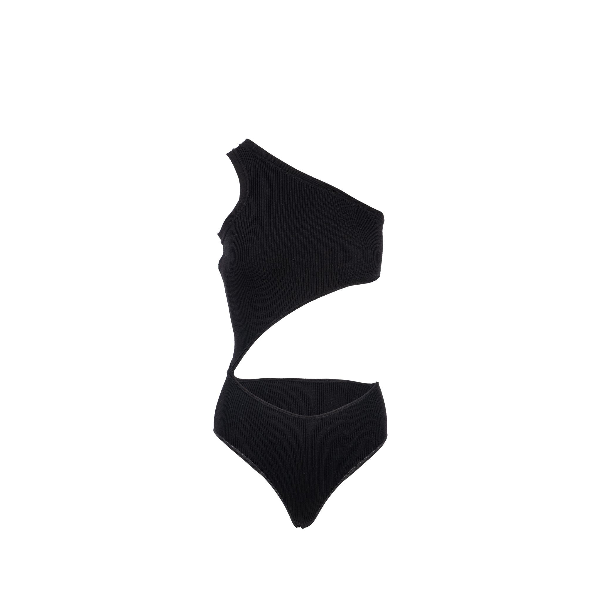 celine-size-xs-one-shoulder-underpinning-wool-polyamide-black