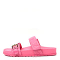 LOUIS VUITTON MONOGRAM DENIM BOM DIA FLAT MULE SANDAL PINK