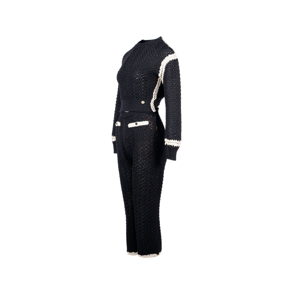 chanel-22c-size-34-cropped-pullover-and-knit-pants-silk-cotton-black-white-sell-in-a-set