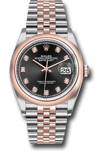 rolex-steel-and-everose-rolesor-datejust-36-watch-domed-bezel-black-diamond-dial-jubilee-bracelet-126201-bkdj