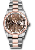 rolex-steel-and-everose-rolesor-datejust-36-watch-domed-bezel-chocolate-jubilee-diamond-dial-oyster-bracelet-126201-chojdo