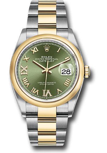 rolex-steel-and-yellow-gold-rolesor-datejust-36-watch-domed-bezel-olive-green-roman-dial-oyster-bracelet-126203-ogdr69o
