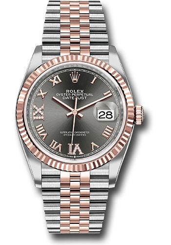 rolex-steel-and-everose-rolesor-datejust-36-watch-fluted-bezel-dark-rhodium-roman-dial-jubilee-bracelet-126231-dkrdr69j