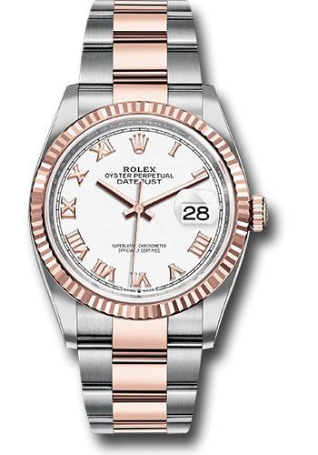 rolex-steel-and-everose-rolesor-datejust-36-watch-fluted-bezel-white-roman-dial-oyster-bracelet-126231-wro