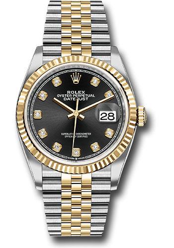 rolex-steel-and-yellow-gold-rolesor-datejust-36-watch-fluted-bezel-black-diamond-dial-jubilee-bracelet-126233-bkdj
