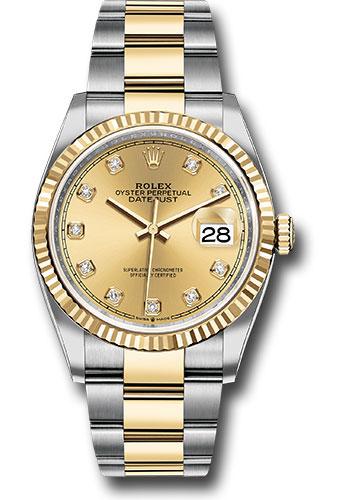 rolex-steel-and-yellow-gold-rolesor-datejust-36-watch-fluted-bezel-champagne-diamond-dial-oyster-bracelet-126233-chdo