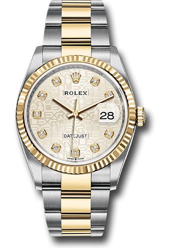 rolex-steel-and-yellow-gold-rolesor-datejust-36-watch-fluted-bezel-silver-jubilee-diamond-dial-oyster-bracelet-126233-sjdo