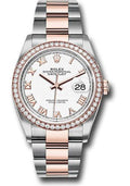 rolex-steel-and-everose-rolesor-datejust-36-watch-diamond-bezel-white-roman-dial-oyster-bracelet-126281rbr-wro