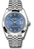 rolex-steel-datejust-41-watch-smooth-bezel-blue-roman-dial-jubilee-bracelet-126300-blrj