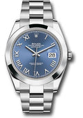 rolex-steel-datejust-41-watch-smooth-bezel-blue-roman-dial-oyster-bracelet-126300-blro