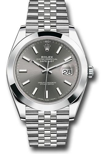 rolex-steel-datejust-41-watch-smooth-bezel-dark-rhodium-index-dial-jubilee-bracelet-126300-dkrij