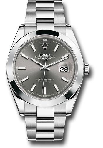 rolex-steel-datejust-41-watch-smooth-bezel-dark-rhodium-index-dial-oyster-bracelet-126300-dkrio