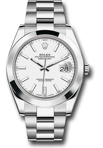 rolex-steel-datejust-41-watch-smooth-bezel-white-index-dial-oyster-bracelet-126300-wio