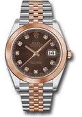 rolex-steel-and-everose-rolesor-datejust-41-watch-smooth-bezel-chocolate-diamond-dial-jubilee-bracelet-126301-chodj