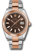 rolex-steel-and-everose-rolesor-datejust-41-watch-smooth-bezel-chocolate-index-dial-oyster-bracelet-126301-choio