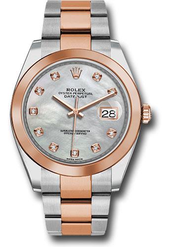 rolex-steel-and-everose-gold-rolesor-datejust-41-watch-smooth-bezel-mother-of-pearl-diamond-dial-oyster-bracelet-126301-mdo
