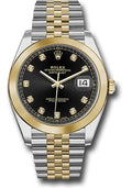 rolex-steel-and-yellow-gold-rolesor-datejust-41-watch-smooth-bezel-black-diamond-dial-jubilee-bracelet-126303-bkdj