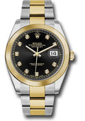 rolex-steel-and-yellow-gold-rolesor-datejust-41-watch-smooth-bezel-black-diamond-dial-oyster-bracelet-126303-bkdo
