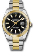 rolex-steel-and-yellow-gold-rolesor-datejust-41-watch-smooth-bezel-black-index-dial-oyster-bracelet-126303-bkio