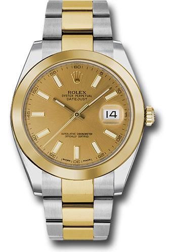 rolex-steel-and-yellow-gold-rolesor-datejust-41-watch-smooth-bezel-champagne-index-dial-oyster-bracelet-126303-chio
