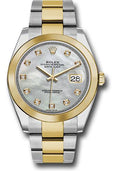 rolex-steel-and-yellow-gold-rolesor-datejust-41-watch-smooth-bezel-mother-of-pearl-diamond-dial-oyster-bracelet-126303-mdo