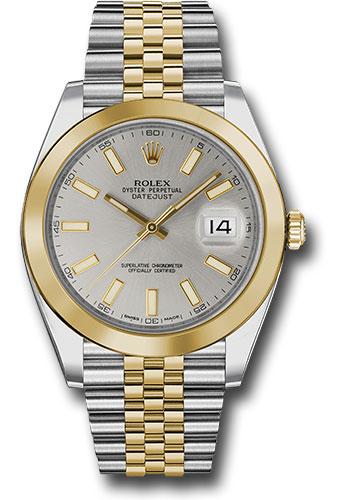 rolex-steel-and-yellow-gold-rolesor-datejust-41-watch-smooth-bezel-silver-index-dial-jubilee-bracelet-126303-sij