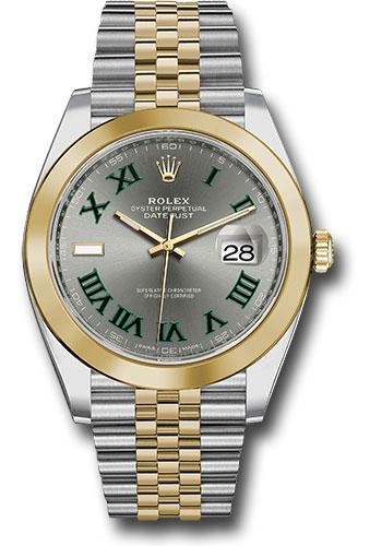 rolex-steel-and-yellow-gold-rolesor-datejust-41-watch-smooth-bezel-slate-green-roman-dial-jubilee-bracelet-126303-slgrj