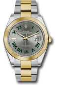 rolex-steel-and-yellow-gold-rolesor-datejust-41-watch-smooth-bezel-slate-green-roman-dial-oyster-bracelet-126303-slgro