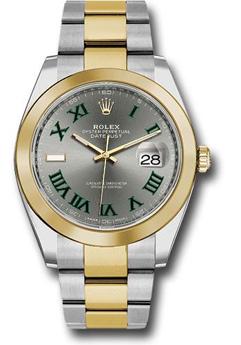 rolex-steel-and-yellow-gold-rolesor-datejust-41-watch-smooth-bezel-slate-green-roman-dial-oyster-bracelet-126303-slgro