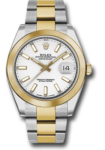 rolex-steel-and-yellow-gold-rolesor-datejust-41-watch-smooth-bezel-white-index-dial-oyster-bracelet-126303-wio