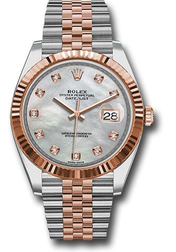 rolex-steel-and-everose-rolesor-datejust-41-watch-fluted-bezel-mother-of-pearl-diamond-dial-jubilee-bracelet-126331-mdj