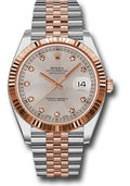 rolex-steel-and-everose-rolesor-datejust-41-watch-fluted-bezel-sundust-diamond-dial-jubilee-bracelet-126331-sudj