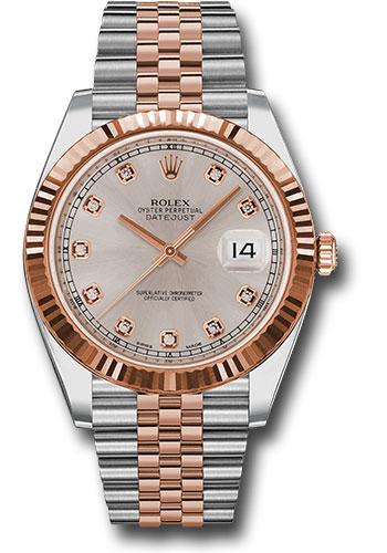 rolex-steel-and-everose-rolesor-datejust-41-watch-fluted-bezel-sundust-diamond-dial-jubilee-bracelet-126331-sudj