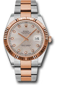 rolex-steel-and-everose-rolesor-datejust-41-watch-fluted-bezel-sundust-diamond-dial-oyster-bracelet-126331-sudo